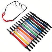 2pcs/Set Sports Anti-Slip Glasses Lanyard, Colorful Adjustable Elastic Eyeglass Chain, Anti-Loss Glasses Accessory, Suitable For Cycling And Running - Multicolor - View 2