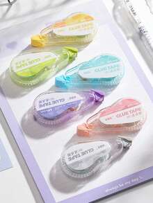 4 Packs Double Sided Tape Roller Assorted Colors Scrapbooking Crafts Office Supplies Easy Tear Design Home School Journaling Accessories - Sets - View 9
