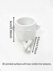 Cute Expression Planter, Succulent Plant Pot, Meditation/Hug/Heart Gesture, Indoor Decorative Plant Pot, Candy Storage Desktop Organizer Box, Home Office Decor, Plant Lover Gift - A - View 16