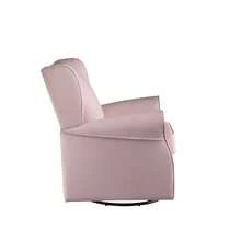 Tamaki Pink Fabric Glider Chair With Swivel - Pink1 - View 6