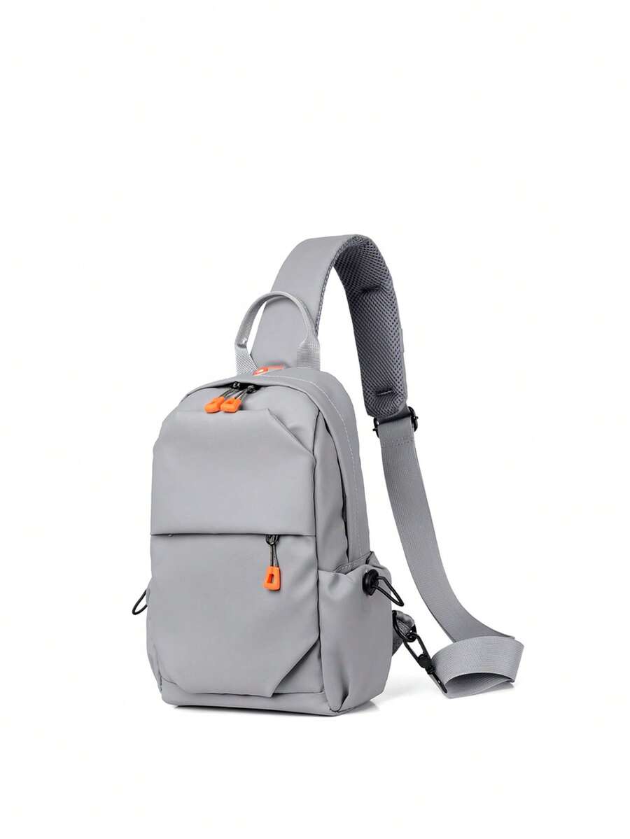 2026 Men's Fashion Chest Bag, Lightweight Outdoor Crossbody Shoulder Bag, Multi-Functional Bag - Grey - View 1