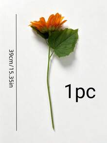 8/4/1pc Orange Artificial Sunflower, Simulated Orange Velvet Sunflower, Autumn Warm Tone Bouquet, Perfect For Home, Wedding, Party, Centerpiece, Bridal Bouquet, Thanksgiving, Table Arrangement, Wreath And Spring/Summer Holiday Handmade Crafts Decor - Multicolor - View 13
