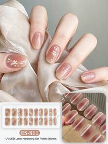Nail Stickers Color Gradient DIY Self Adhesive DIY Art Decals Strips Manicure Decorations Suitable For Home, Workplace, Outdoor Travel, Gift Giving, Salon - Apricot - View 7