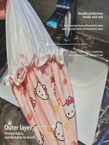 Multi-Color Sanrio Series Cute Printed Shower Cap, PVC Material, Suitable For Bathroom, Kitchen And Travel Use, Perfect Gift For Birthday, Party, Halloween, Christmas, Back To School Season (Mixed Set Randomly Sent) - Multi-color (Style Randomized) - View 8