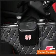 1pc Personalized Bowknot Car Trash Can, Car Seat Back/Door Hanging Storage Box, Multi-Functional Garbage Organizer, Car Accessories - Bow - View 10