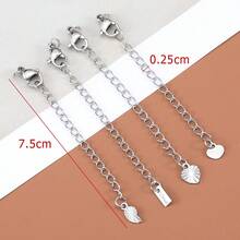10Pcs Stainless Steel Extension Chain With Lobster Clasp, Suitable For DIY Bracelets, Necklaces And Jewelry Making Accessories - Extended Chain With Lobster Clasp - View 3