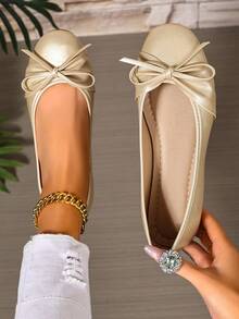 Women's Heart Sequin Mesh Pointed Toe Flat Mule Shoes, Elegant Slip-On Open Back Flat Sandals, Black Mule Shoes For Party And Daily Wear - Beige - View 1