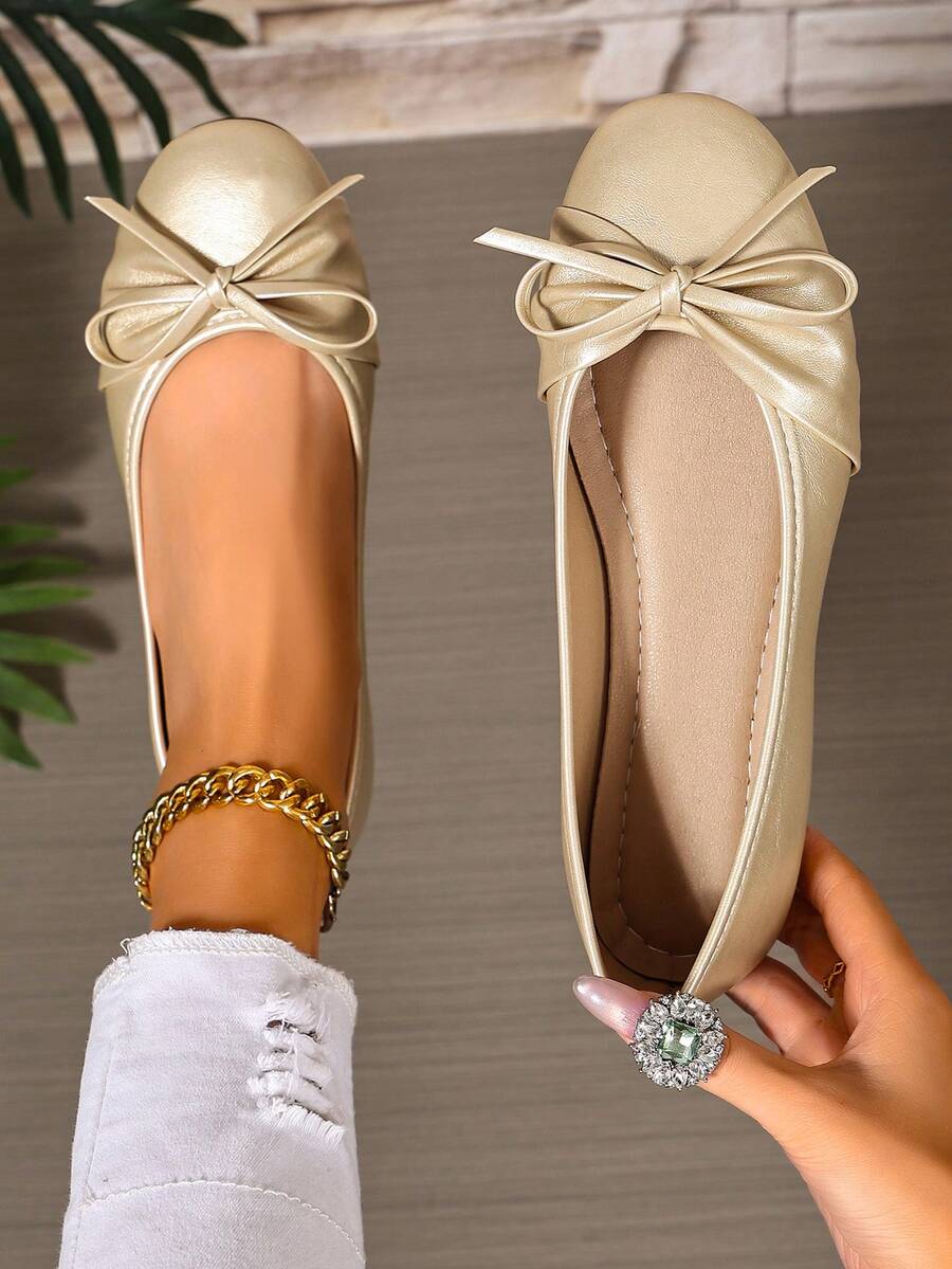 Women's Heart Sequin Mesh Pointed Toe Flat Mule Shoes, Elegant Slip-On Open Back Flat Sandals, Black Mule Shoes For Party And Daily Wear - Beige - View 1