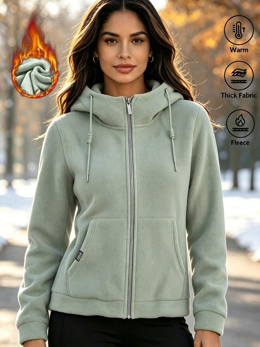 2026 New Thickened Fleece Jacket For Women, Suitable For Spring, Autumn And Winter, Hot-Selling Women's Fleece Coat - Black - View 1
