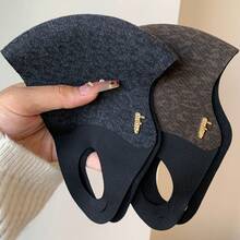 1pc Women's Maillard Style Leopard Print Warm Face Mask, Seamless 3D Versatile Mask, Breathable Washable For Daily Wear And Cycling - Multicolor - View 5