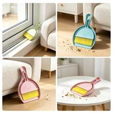 Mini Dustpan And Brush Set, Small Hand Broom Dust Pan Combo, Portable Desktop Cleaning Brush For Window Groove, Keyboard, Sofa Gap, Desk Corner, Multicolor Tiny Cleaning Tool For Home Office - View 5