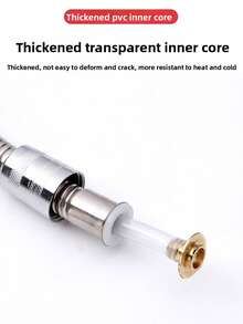 Stainless Steel Shower Hose - Durable, Explosion-Proof, Suitable For Bathroom Rain Shower Head, Reinforced Pipe, Silver, Universal G 1/2" Interface, Easy DIY Installation, Bathroom Accessory - Encryption Tube - View 8