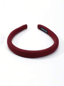 1pc Solid Color Fashion Minimalist Elegant Wide Band Knitted Sponge Headband High Crown Hair Accessory For Daily/Date/Commute - Multicolor - View 11