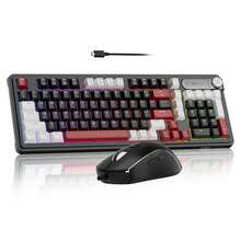 MageGee GK960 Wired Membrane Keyboard And Mouse Combo, RGB Backlit 95% Layout 98 Keys Keyboard With Volume Knob,19‑Key Rollover, Silent Typing + 6‑Level DPI 7‑Color Backlight Gaming Mouse For PC Laptop Office Home Gaming - View 9