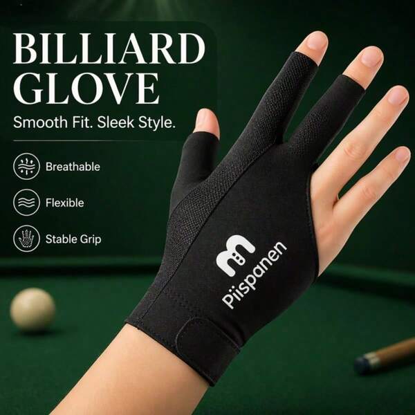 Unisex Billiard Gloves, Breathable Non-Sweating Elastic Anti-Slip Table Tennis Gloves, Snug Fit For Stable Grip, Comfortable Protective Gloves For Playing Billiards
