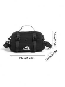 Functional Shoulder Bag, Universal Small Bag, Lightweight Outdoor Travel, Waterproof Small Shoulder Bag, Mobile Phone Bag, Bucket Bag - Black - View 6