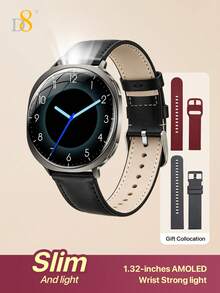 Jam Tangan Pintar Layar Lengkung D8, Bodi Ringan & Lincah Ultra Tipis dengan Desain Bola Ganda, Layar Sentuh Penuh AMOLED Anti-Silau Kecerahan Tinggi 1,32 Inci, Tahan Air IP68 untuk Berenang, Berlari, dan Olahraga, Pelacakan Kebugaran Sepanjang Hari, Kompatibel dengan Android & iOS - View 19