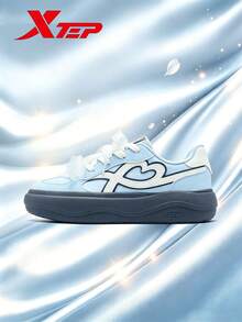 XTEP--Thick Sole German Training | Retro German Training Shoes Women's Autumn New Versatile Casual Shoes Height Increasing Thick Sole Sneakers Sports Shoes Clear Blue/Vanilla Yellow - Clear Blue/Vanilla Yellow - View 2