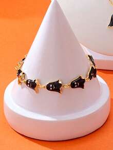 Halloween Cute Cartoon Enamel Ghost Bracelet, Holiday Party Gift Cute Ghost Bracelet - Ghost Bracelet - View 4