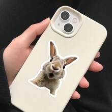 50pcs Funny Animal Face Decorative Stickers For Adults And Teens, Suitable For Skateboard, Phone Case, Laptop, Refrigerator, Luggage, Bedroom Door, Tablet, Diary, Study Reward Gift Stickers - Multicolor - View 10