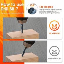 Set Bor dan Ulir 6 Buah, Ulir Spiral Komposit Tahan Karat 3-in-1, Metrik M3 M4 M5 M6 M8 M10, Tangkai Heksagonal 1/4" - 6 buah - View 4