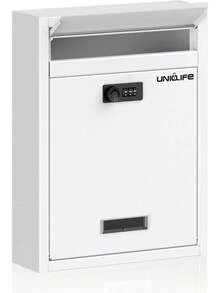 Uniclife Wall Mount Mailbox For Outside, Locking Mail Box - White - View 2