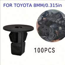 50/100pcs 8mm Hole Diameter Car Fender Expansion Clips, Black Nylon Fastener Clips For Bumper Inner Liner Guard Repair Replacement - Automotive Screw Fasteners - View 8