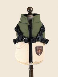 1PC Pet Clothes 2026 New Arrival Small Dog Puppy Cat Cute Pet Style Windproof Warm Colorblock Cool Claw Vest - Card Green - Multicolor - View 8