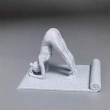 3pcs 3D Printed Yoga Girl Phone Holder, Creative Meditation Figure Design, Stable Desktop Phone Stand, Home And Office Decor, Suitable For Multiple Phone Models - Multiple Styles - View 1