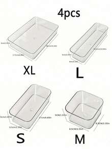 18/11/8/7/6/1pc Transparent Acrylic Cosmetic Storage Box With Drawers, Shelves And Compartments, Suitable For Desktop Stationery Storage, Home Desktop And Drawer Storage Box, Back To School Essential - A - View 6