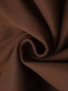 Men's Plush Turn-Down Collar Sweatshirt, Autumn/Winter Colorblock Polo Collar Button Casual Versatile Long Sleeve Top - Coffee Brown - View 8