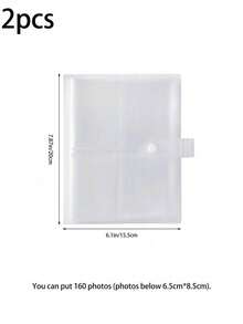 1pc Photo Album Book For Photo Storage, Postcard, Sticker, Movie Ticket, Card, Commemorative Small Card, Photo Collection, Durable And Portable Memorial Album, Suitable For Postcards And Movie Tickets, Perfect Travel Photo Album, Transparent Plastic Rectangular, Multi-Purpose Holiday Use, Valentine's Day Gift, Graduation Photo Album, Large Capacity Album That Can Hold 84/160 Photos - Transparent Plastic And Black Glue Photo Manager, Suitable For Storing Photos. - Photo Album - View 11
