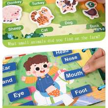 Quiet Book Baby Tear And Stick Book Infant Hand-Tear Sticker Book Early Education Sticker Book Toddler Enlightenment Educational Toy - Multicolor - View 7