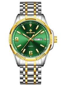 LIGE Men's Fashion Brand Watch Luminous Date Quartz Watch Water-Resistant Stainless Steel Bracelet Skeleton Dial Men's Watch - Silver - View 21