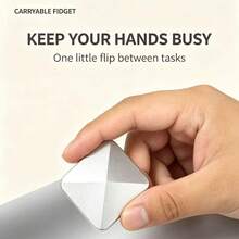 Metal Flipo Flip Fidget Toy, Desktop Finger Spinner, Office Stress Relief Gadget, Portable One-Handed Metal Toy, Desktop Decor For Relaxation - Silver - View 2