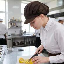 Nanxson 1pc Chef Hat Kitchen Cooking Chef Hat Catering Service Hair Net, Adjustable Cooking Chef Hat, Bathroom Dry Hair Cap, Reusable With Brim Server Hat - Multicolor - View 4