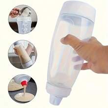1 buah Dispenser Adonan Pancake - 1000ml/33.8oz Pengaduk Kue Pai - Alat Dapur untuk Memanggang, Pengocok Manual, Cocok untuk Pancake, Wafel, Kue, Muffin, Crepes, Desain Mudah Ditekan, Pengukuran Tepat, Pencampuran Halus | Botol Plastik Tahan Lama - Clear - View 11