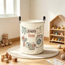 1pc Cute Jungle Animal Print Storage Basket, Featuring Lion, Giraffe, Elephant And Monkey Patterns, Multi-Purpose Home Storage, Suitable For Bedroom, Living Room And Other Home Space Decoration - Multicolor - View 6