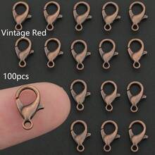100pcs Random Mixed Color Lobster Clasp, Suitable For DIY Phone Chain End Clasp, Jewelry Clasp, Necklace, Bracelet, Anklet, Jewelry Making, Keychain, Bag Pendant, Accessory Making Material, DIY Jewelry Making Parts - Lobster Claw Clasp - View 16
