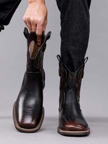 New Cross-Border Fashion Casual Boots - Black Brown - View 5