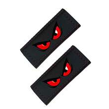 Evil Red Eye Print Car Door Handle Protector, Leather Material Car Interior Door Handle Armrest Cover, Car Interior Decoration Accessory - A - View 4