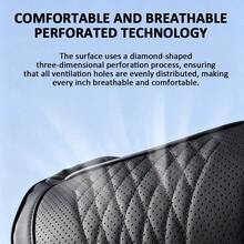 Luxury Car Neck Pillow, Nappa Headrest, Seat Cushion, Neck Support Pillow, Car Seat Pad, Comfortable And Breathable, Lumbar And Neck Support, Exquisite Embroidery, All-Season Use, Car Interior Decoration Accessories - A - View 2