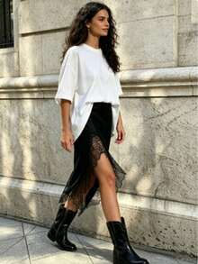 Women Midi Dresses - Black - View 4