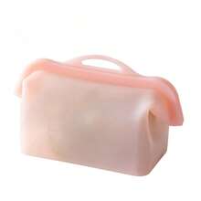 Silicone Food Storage Bags, Reusable, High-Temperature Resistant, Leak-Proof Upright Freezer Bags, Microwave And Dishwasher ,1000ml - Orange - View 2