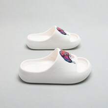 Game Console Print Kids Foam Slippers, EVA High Elastic Thick Sole Anti-Slip, Medium To Large Boys Home Bathroom Outdoor Casual Slides - White - View 7