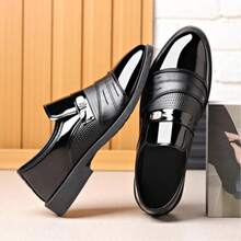 GAN AI Zapatos Oxford Hombre Suela Gruesa Elegantes para Traje, Oficina y Fiesta - Blanco y Negro - Ver 6