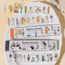 1pc/2pcs Mini Character Sticker Book, Multiple Different Style Character Stickers, Vibrant Colors And Exquisite Illustrations, Multi-Functional Scrapbook Stickers For Decoration, Art Journal, Card Making, Handmade DIY Stickers, Holiday Gift - Sticker Book - View 1