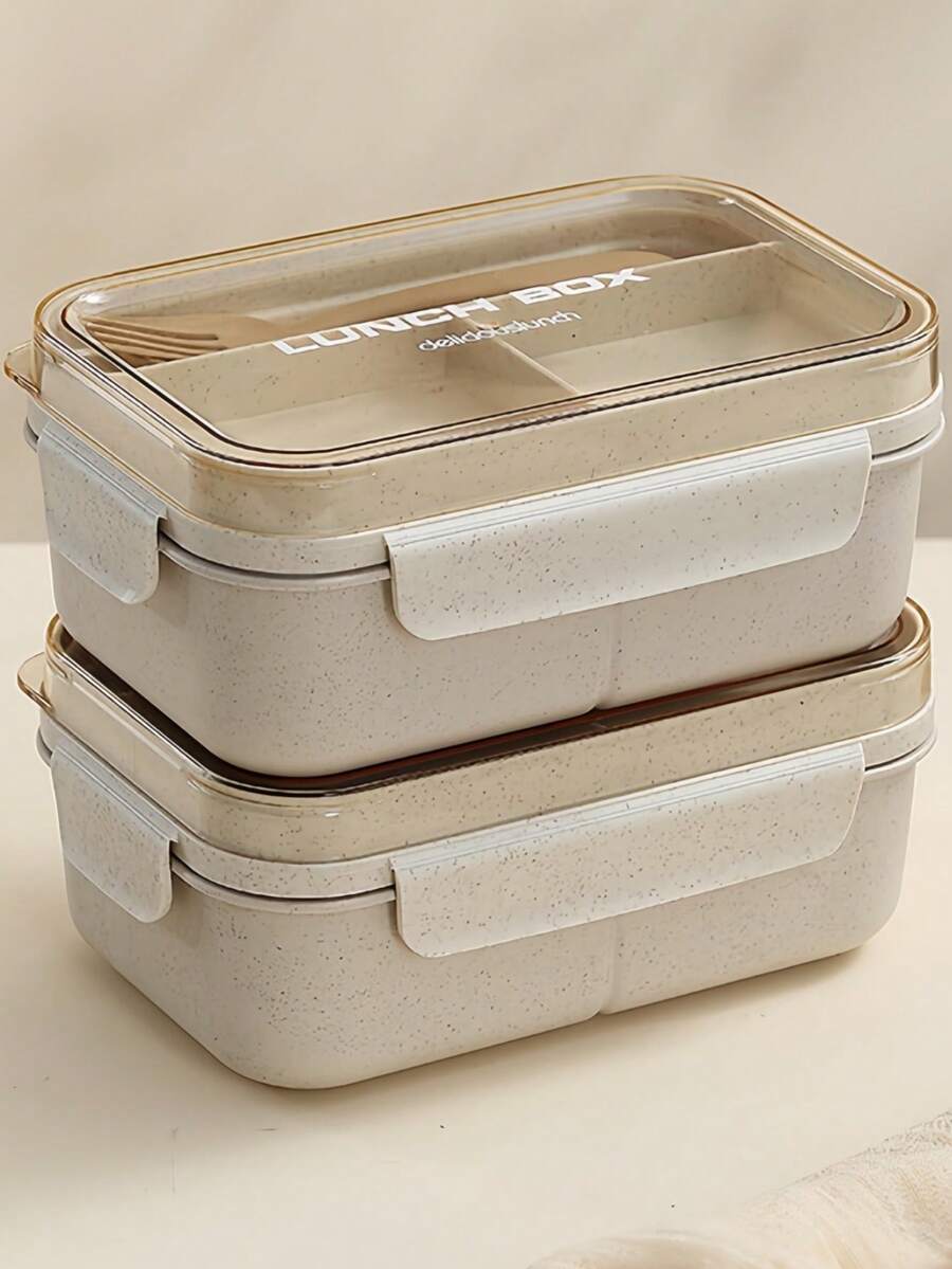 1 pieza Caja bento, caja de almuerzo para adultos, caja de almuerzo a prueba de fugas apta para microondas, contenedor de almacenamiento de alimentos dividido para preparación de comidas y meriendas, adecuado para escuela, oficina, viajes y picnic, esencial para la vuelta a la escuela