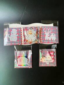 100pcs Red & Black Plaid Christmas OPP Self-Sealing Bags, White Snowman & Deer Pattern Gift Packaging Bags, Suitable For Christmas Party Gift Decoration - Multicolor - View 5