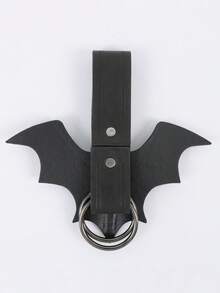 1pc Gothic Bat Shaped Dress Lift Ring, Black PU Leather Medieval Dress Lift Ring, Renaissance Victorian Skirt Hem Fixing Waist Belt Accessory, Halloween Cosplay LARP Costume Accessory - ZSJ - View 2